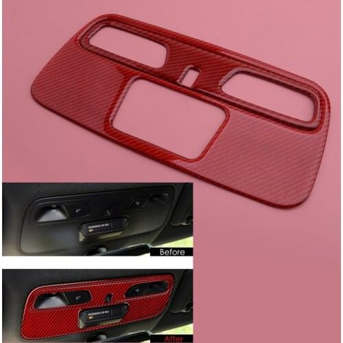 CITALL Carbon Fiber Interior Reading Light Lamp Cover Trim Fit for Chevrolet Camaro 2016 2017 2018 2019 2020