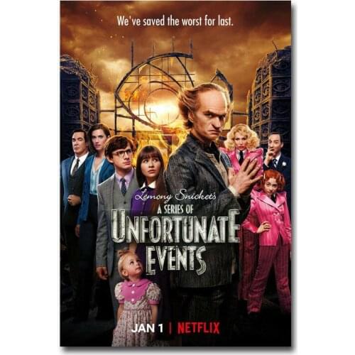 D0011 A Series of Unfortunate Events Season 3 TV Series Silk Fabric Poster Art Decor Indoor Painting Gift