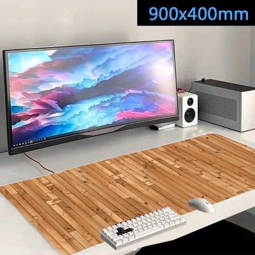 Wood Xxl Mouse pad 900x400 black mousepad deskpad gaming accessories Gamer keyboard Carpet keyboard Computer rug cork deskmat