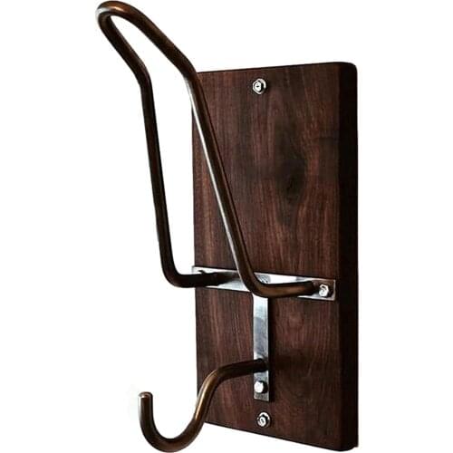 Wooden Helmet Hook, Wall Mounted Hanger, Motorcycle Accessories, Easy To Install, Low-Key Retro Brown Consistent