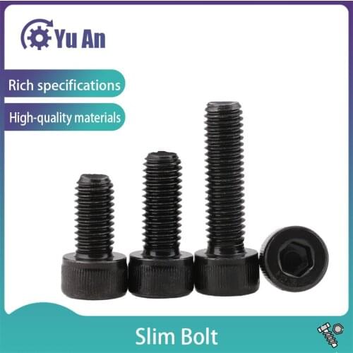 DIN912 Promotion 12.9 Class Cup Head Hex screw Slender Bolt M6-M12 inside cylindrical head Half tooth screw bolts 10Pcs