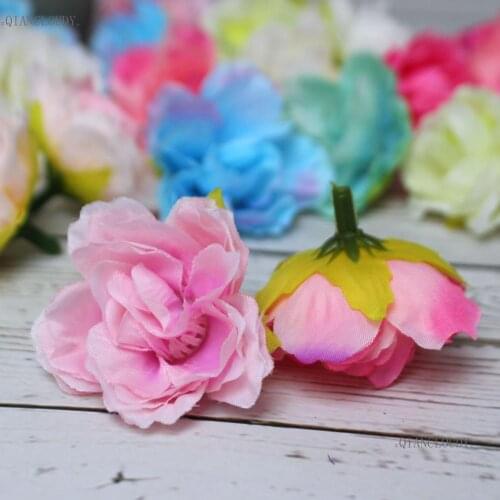 36 pieces Artificial Hibiscus Cherry Silk Flower Heads for Garland Scrapbook DIY Wreath wedding decoration B55