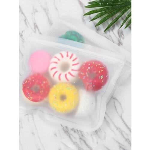 Food Storage Reusable Lunch Fruit Leakproof Cup Freezer Containers transparent Fresh Bags sealing