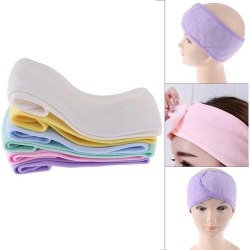 Beauty Makeup Face Wash Turban Sweat Hoop Wide Yoga Band Spa Bath Shower Make Up Wash Face Cosmetic Headband Hair Band