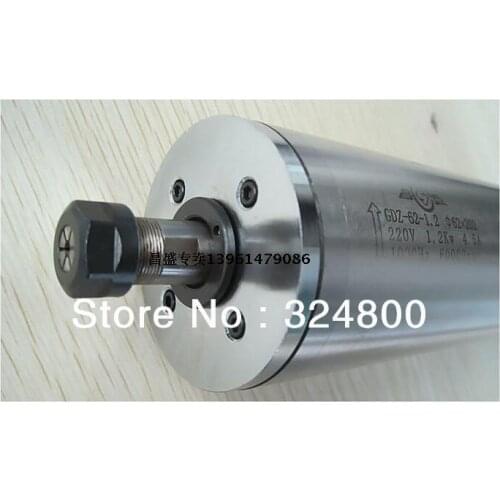 Best water-cooling 62mm diameter 36000rpm 1.2kw spindle motor for CNC machine/ four-bearing/ precision carved machine dedicated
