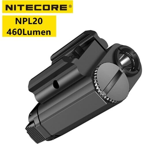 Original NITECORE NPL20 Tactical Gun Lamp 460Lumens Utilizes a CREE XP-G3 S3 LED Shooting Hunt Waterproof Torch