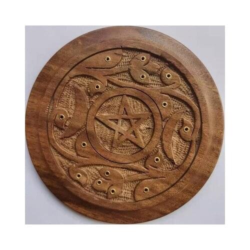 Pentagram incense sticks incense sticks wooden hand-carved five-pointed star incense sticks incense holder incense stand