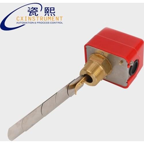 The Liquid Flow Switches With 3/4 Inch Thread Connection and 1 pcs Steel Paddle ABS Material Flow Switch Water