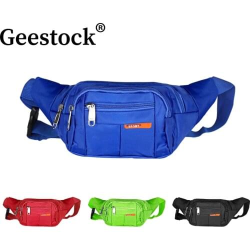 Geestock Waist Pack Men Banana Bag Belly Belt Bag Female Casual Functional Fanny Pack Hip Bum Bag for Outdoors Travel Running