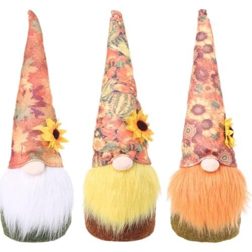 Fall Harvest Festival Gnome Sunflower Swedish Nisse Tomte Thanksgiving Day Gift Farmhouse Tiered Tray Decor