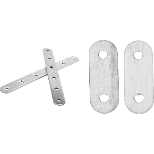 5Pcs 38mm x 16mm Straight Repair Joining Mending Flat Plate Bracket & 2Pcs 195mm x 20mm
