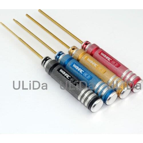 RC Tools 4 pcs hex screw driver set titanium plating hardened 1.5 2.0 2.5 3.0mm screwdriver For helicopter heli toys