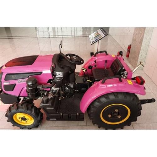 Mini Tractors Gardenhouse Orchard Use Four Cylinder Engine 50HP Agricultural Wheeled Tractors
