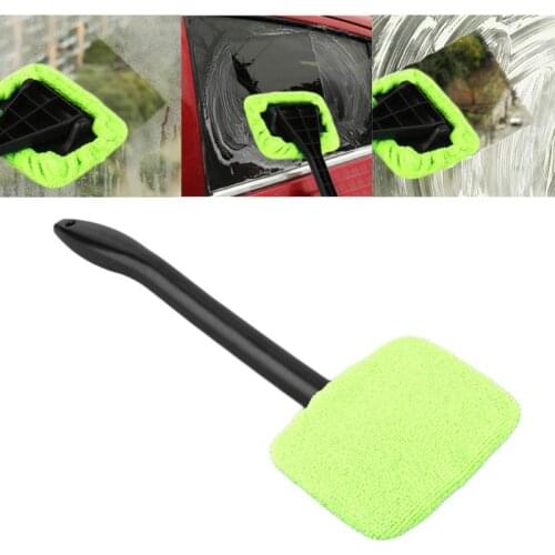Car Brush Detachable Microfiber Auto Window Cleaner Long Handle Car Window Windshield Wiper Cleaner Cloth Clean Tools