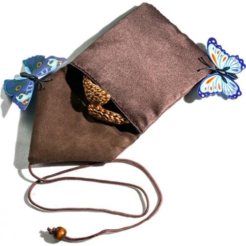 Ancient Gold Gift Bags Diy Craft Jewelry Storage Bag Ribbon Elegant Necklace Braclect Display Tools