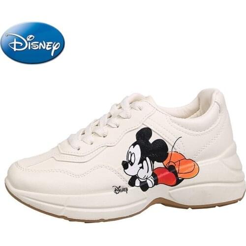 Original Disney Mickey Mouse Shoes Ladies Fashion Platform Shoes Comfortable Fashion Casual Shoes Sports Running Womens Shoes