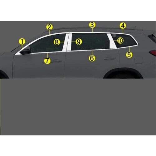 High quality Stainless Steel Door Window Trims window trim cover trim for Chery Tiggo 8 2018 2019 Car Styling