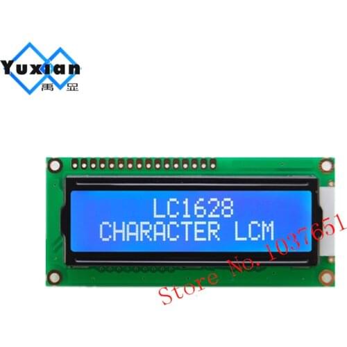 2pcs lcd 1602 16x2 LCD display module STN blue LC1628 Compatibel HD44780 WH1602B AC162B LMB162AFW SCS01602B0 hotselling