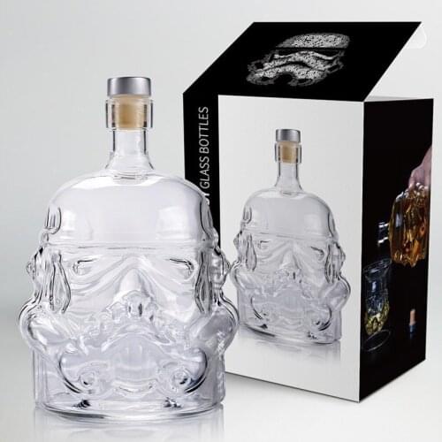 1 Pcs Decanter White Soldier Glass Jug Liquor Bottle High Boron Glass Bottle Wine B 650ml