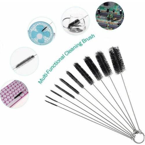 Household Bottle Brushes Pipe Bong Cleaner Glass Bottle Nylon Straw Brush Cleaner Bottle Tube Pipe Small Long Cleaning 10Pcs Set