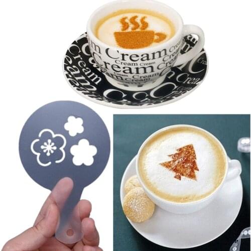16pcs DIY Coffee Decor Tool Set Stencils Cappuccino Mold Latte Art Used To Make A Cappuccino Coffee Pattern