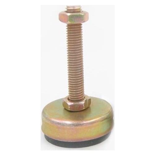 4PCS/LOT Color-Zinc plated Base Diameter 75MM*M16*100/120/150 Fixed Articulated Leveling Foot with Antislip Pad Fixed Foot Cups