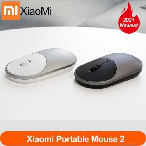 New xiaomi Wireless Mouse Portable Mouses 2 Aluminium Alloy ABS Material 2.4GHz WiFi Bluetooth Control Connect adjustable DPI
