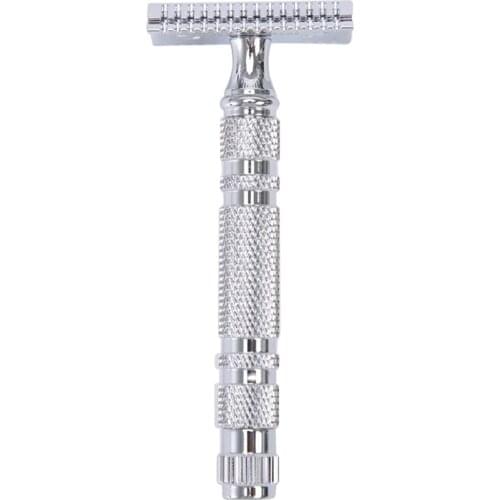 Yaqi Chrome Color Knurled 3pcs Safety Razor