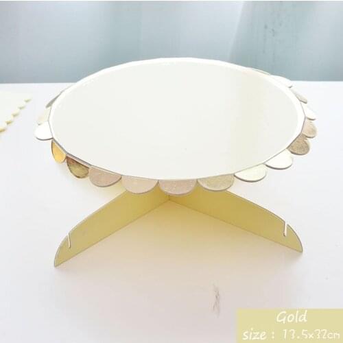 Wedding Paper Cake Rack Stand Tea Time Cupcake Pink Blue Mint Green Plate Holder Birthday Party Baby Shower Decoration 13.5*32CM