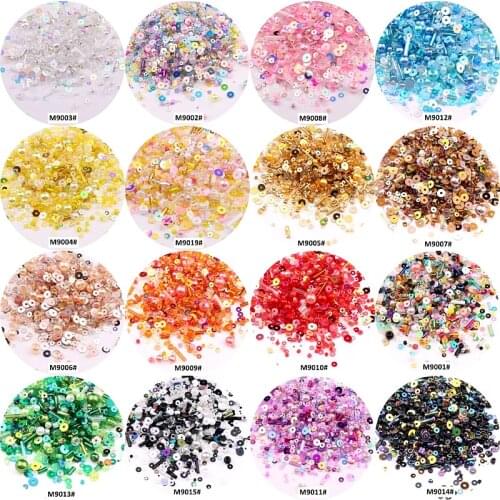 10g/Pack Multi Size Mix Colors Glass Seedbeads ABS Pearls Loose Sequins Glass Bugles Tube For DIY Women Garments Sewing Supplier