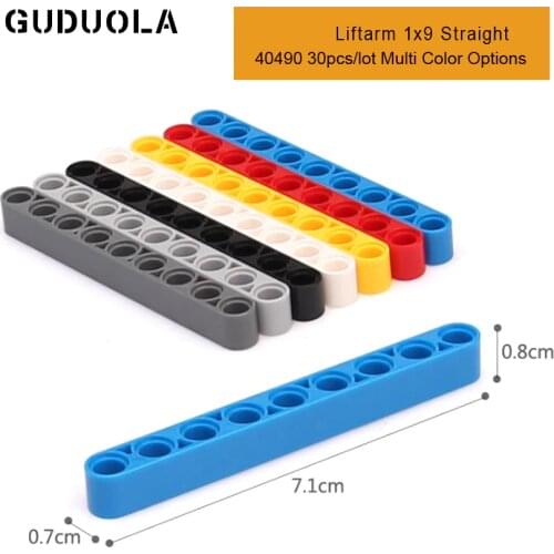 Technic Parts 40490 Technic Liftarm 1x9 Straight MOC Building Blocks Educational DIY Creative Toys for Kid 30pcs/lot