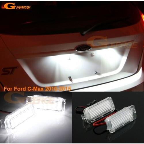 For Ford C-Max 2010 2011 2012 2013 2014 2015 Excellent Ultra bright Smd Led License plate lamp light No error car Accessories