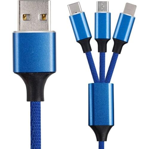 Xaiomi Lot of 4pc Charging Cable Free Gift Portable Mobile Smartphone Standard Micro Charging Data 3 In 1 USB Cable For iPhone