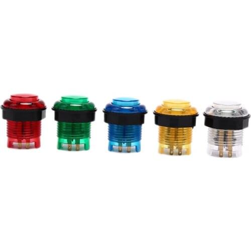 Quality 1PCS 28mm LED Arcade Push Button Arcade Start Button Switch 5V Illuminated Button Arcade Cabinet Accessories