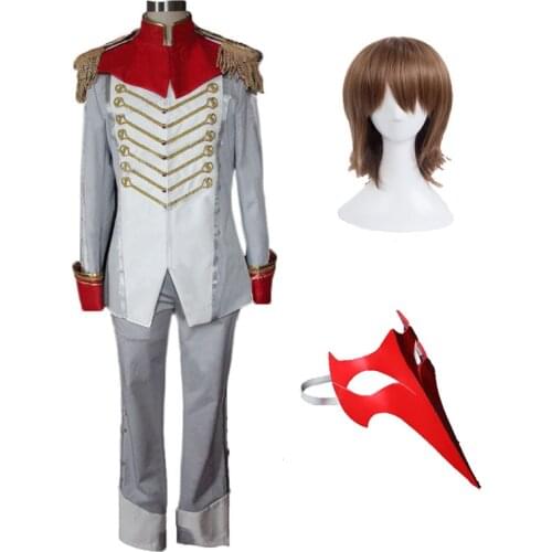 Full sets Persona 5 Goro Akechi Cosplay Costume Akethi Gorou Crow Cosplay Costume mask wig Custom Made
