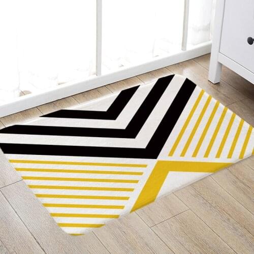 Carpet Doormat Funny Kitchen Entrance Door Mat Anti-slip Floor Rug Bathroom Area Hallway 50x80cm Geometric Design