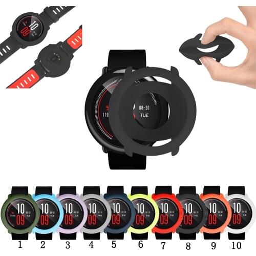 Soft Silicone Watch Protector Case Frame for Xiaomi Huami Amazfit Pace Replacement Colorful Sports Full Protective Cover Shell
