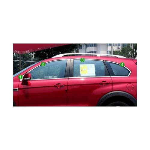 Stainless steel Chrome Window Sill Belt Trim for chevrolet captiva 2008-2013 upper 8 pcs