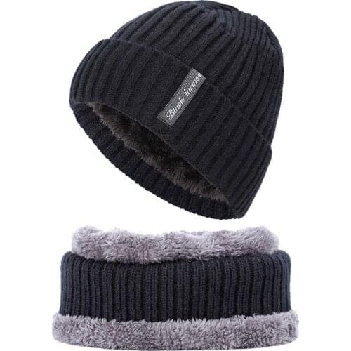 New Year Winter Caps for Men Warm Knitted Beanie Hats for Women Mens Hat Scarf Set Balaclava Bonnet Cap Gorras Hombre 2021