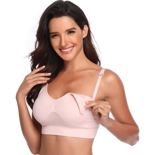 New Maternity Bra Wire Free Oversized Breastfeeding Bra Seamless Nursing Bra Without Steel Ring Pregnancy Bra