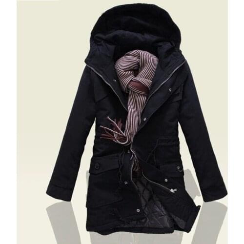 Casual Mens Hooded Jacket Classic Army Green Black Outwear Trench Coat For Men Winter Windbreaker Zipper M-4XL Overcoats Casaco