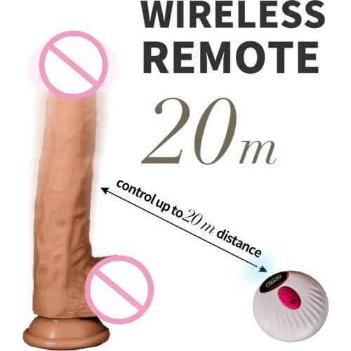 Remote Control Realistic Thrusting Dildo Vibrator Masturbation Automatic Telescopic Rotating Heating Big Penis Erotic Sex Toys