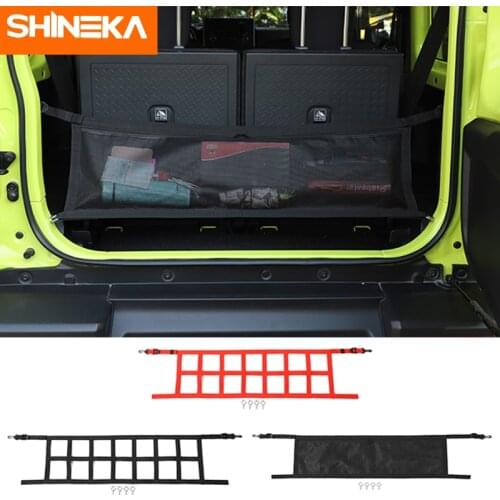 SHINEKA Stowing Tidying For Jimny 2019+ Black Trunk Box net trunk cargo net Organizer For suzuki Jimny 2019 2020 Accessory