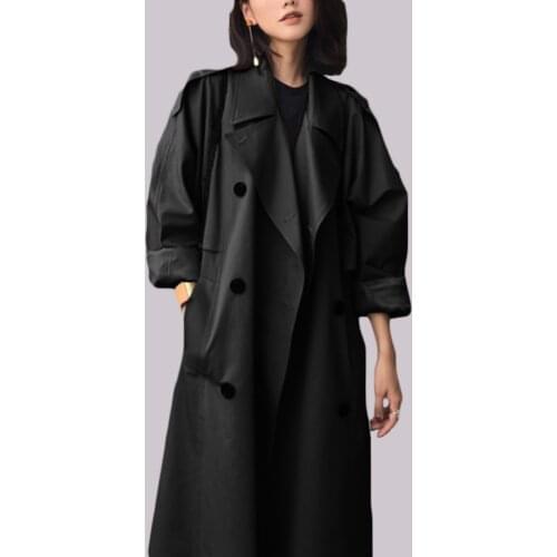 Women Spring Autumn Trench Coat Windbreaker Double Breasted Lady Office Overcoat Coat With Belt Female Outerwear