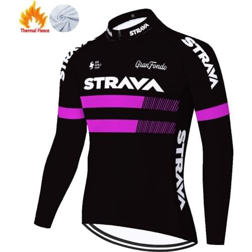 Strava Winter Thermal Fleece 저지 Fietskleding Heren Mallots Джерси Equipo Cyclisme Homme Cycling Jersey Maillot Ciclismo Hombre