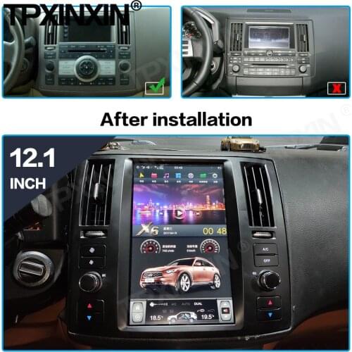 128G Tesla Screen Android 9 Car Radio 2 Din Stereo Receiver For Infiniti FX35 FX45 2004 2005 2006 2007 2008 GPS Audio Head Unit