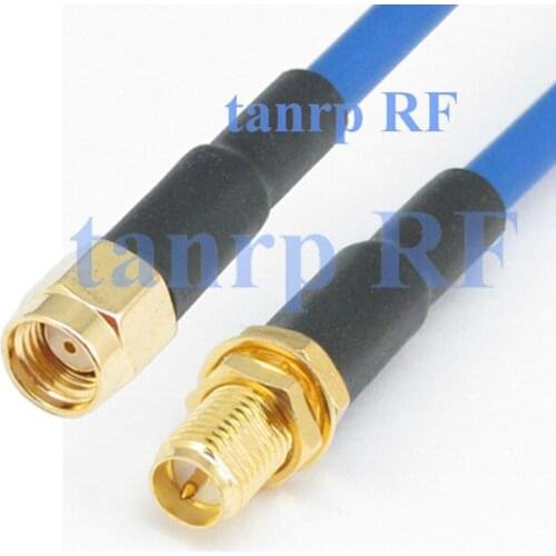 15CM coaxial Flexible blue jacket jumper cable RG402 extension 6inch RP SMA male plug to RP SMA female RF adapter connector