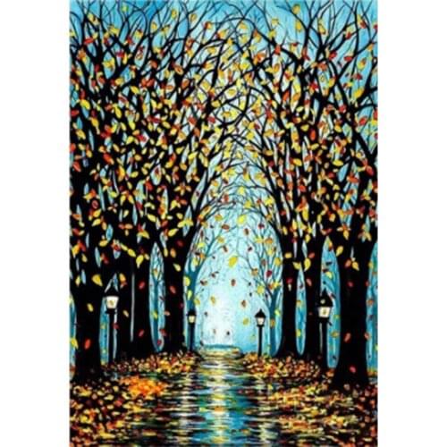 5D DIY Tree Diamond Painting Landscape Rhinestone Art Picture Full Square Full Diamond Embroidered Gift Mosaic Home Decoration