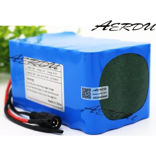AERDU 7S4P 24V 10Ah 20A BMS 450watt 29.4V 25.9V Li-ion Battery Pack Electric Unicycles moped ebike Scooters light bicycle power