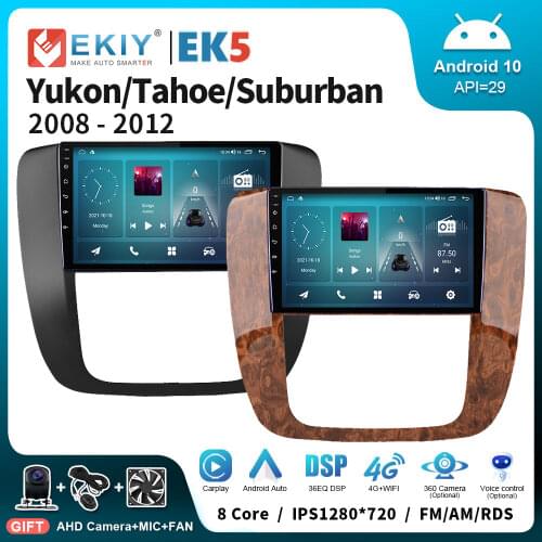 EKIY Car Radio For GMC Yukon/Chevrolet Tahoe Silverado 2007-2012 IPS 1280*720P Android 10.0 Navi GPS Head Unit Carplay No 2 Din